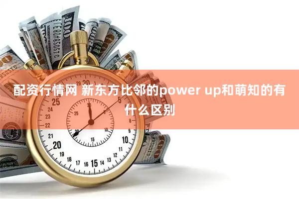 配资行情网 新东方比邻的power up和萌知的有什么区别